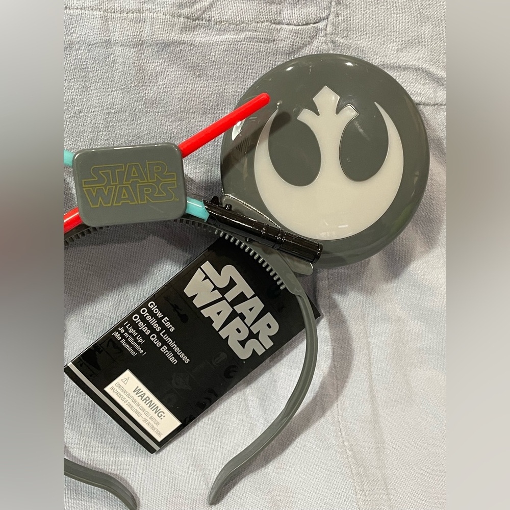 NEW‎ Disney Parks Star Wars Rebel Alliance Galactic Empire Light Up Mickey Ears - Picture 2 of 4